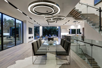 modern dining room view