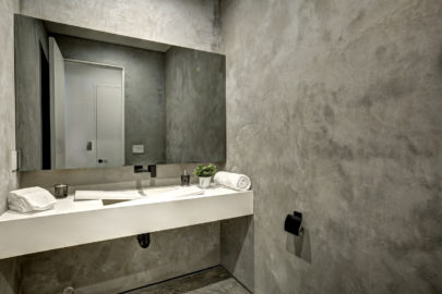 modern gray washroom