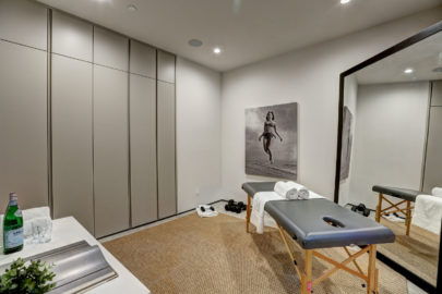 modern room with masseuse table