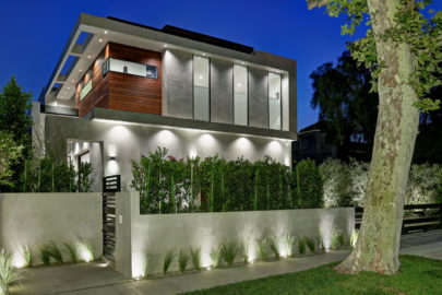 modern house design at night